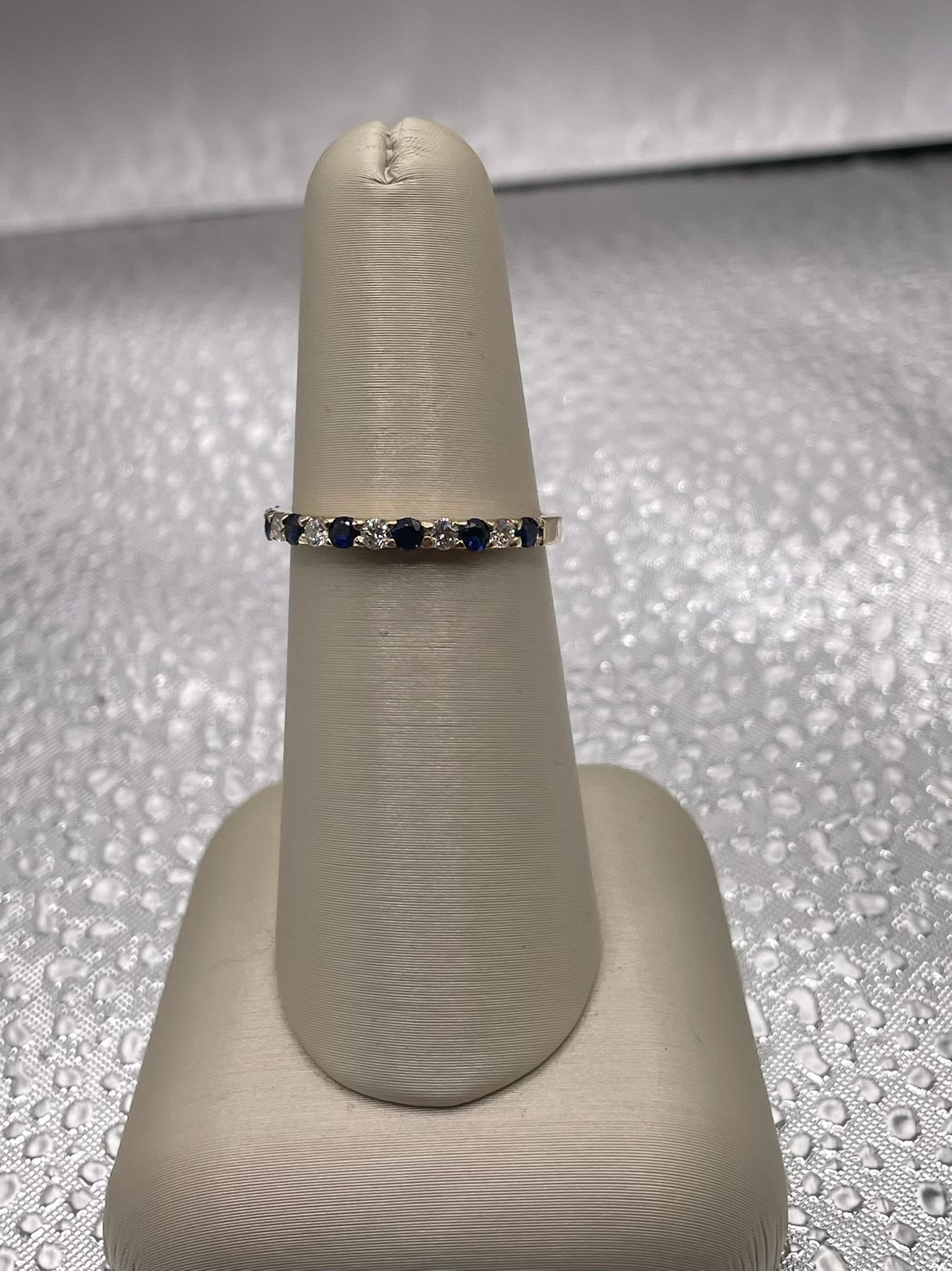 14K Gold Sapphire & Diamond Stackable Band — .25 ctw Sapphires, .20 ctw Diamonds