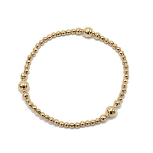 The Nantucket Collection 3*6 14k Gold- Filled Beaded Bracelet