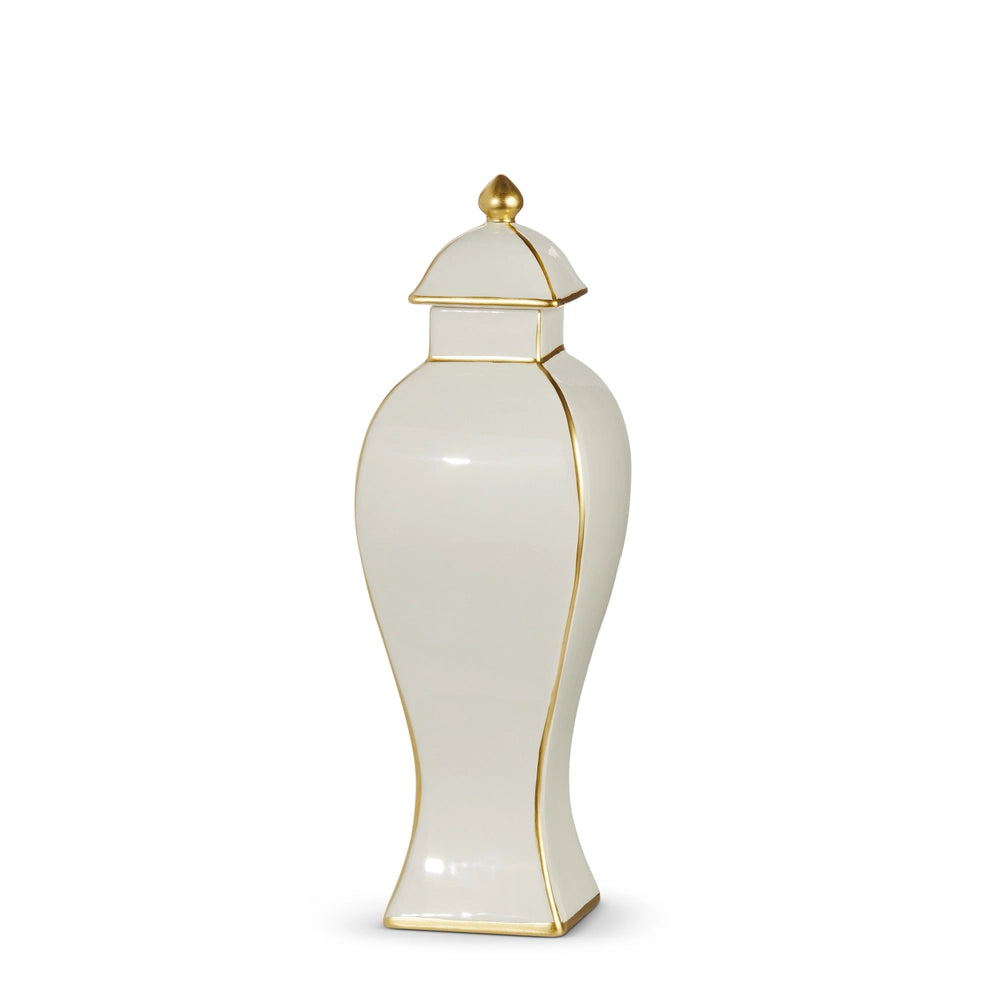 Gold Accent Decorative Ginger Jar