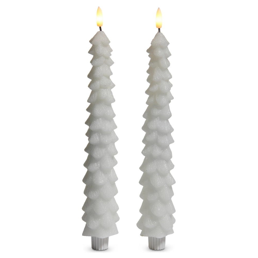 10.5" White Tree Taper Candles