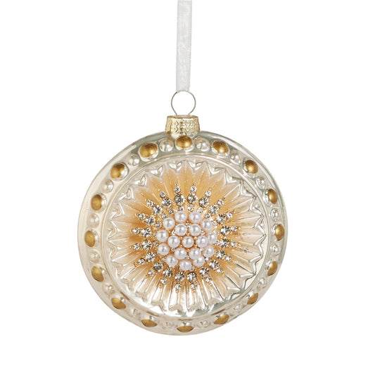 Pearl Medallion Ornament
