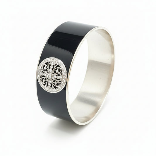 Ebony Enameled Bangle
