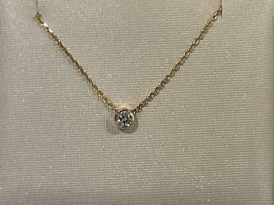 Diamond Bezel Necklace