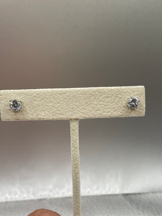 Sterling silver and Cubic Zirconia Stud Earrings