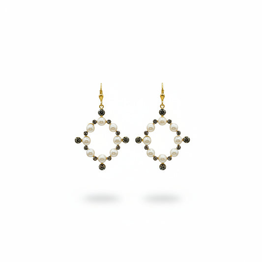 Catherine Popesco La Vie Parisienne Black Diamond Pearl Earrings