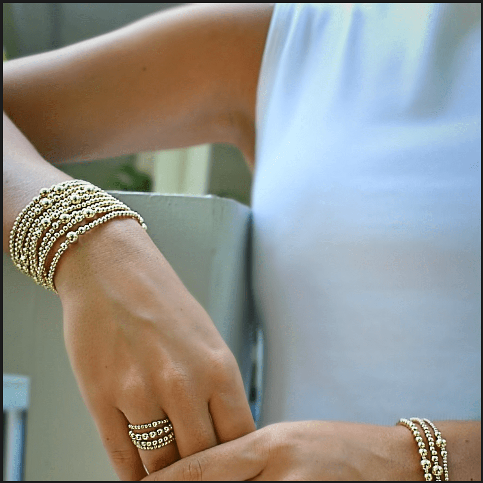 The Nantucket Collection 3*6 14k Gold- Filled Beaded Bracelet
