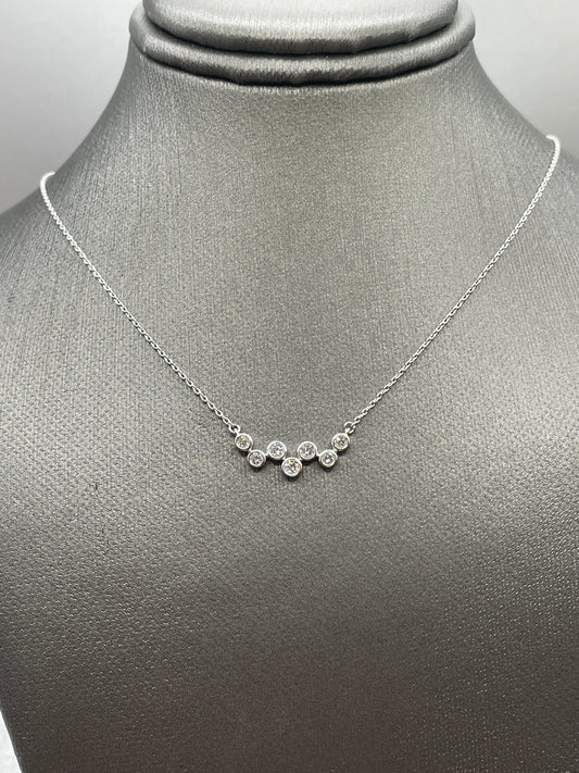 Sterling Silver and Lab Diamond Necklace