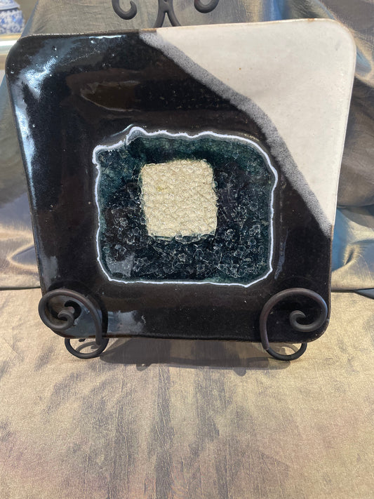 Dock 6 8.75" Black & White Serving Tray