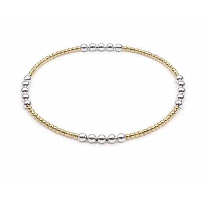 The Hamptons Mixed Metal 2x3 Beaded Bracelet