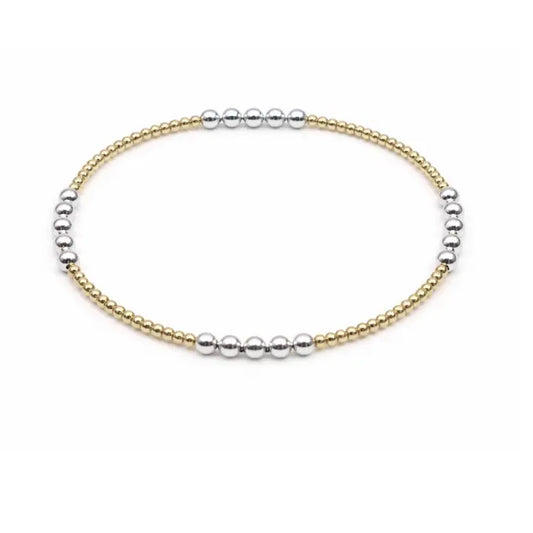 The Hamptons Mixed Metal 2x4 Beaded Bracelet