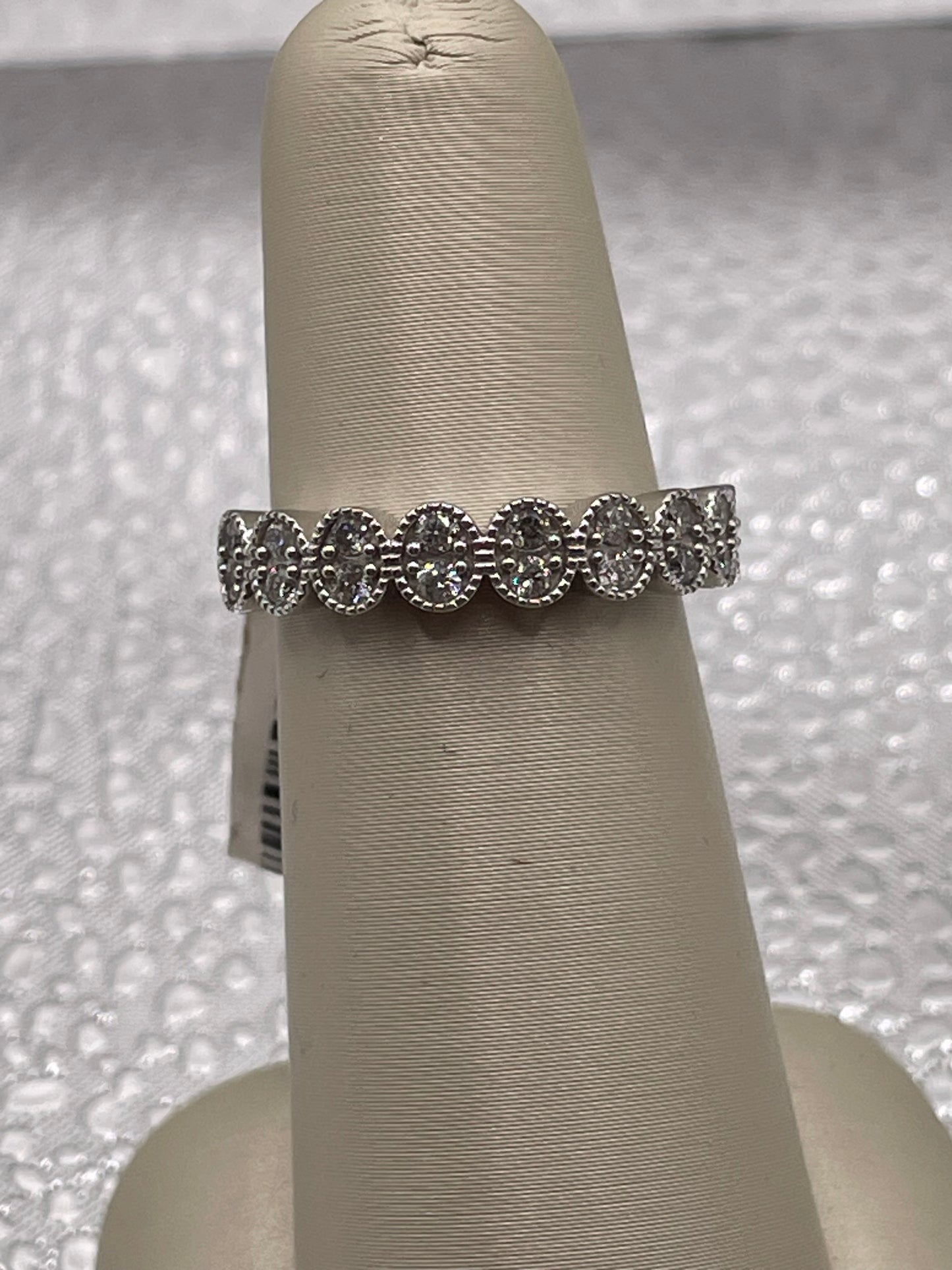 .38 carat Oval Milgrain Stackable Band