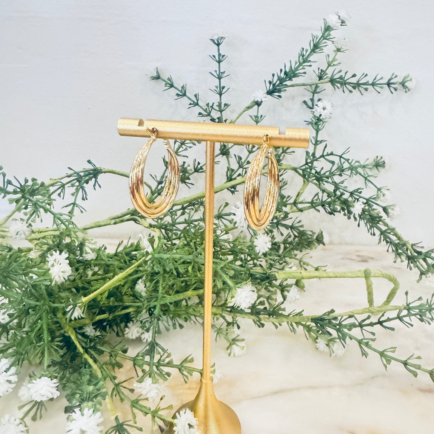 Thin Triple Hoop Earrings | Minimalist Stacked Hoops for Everyday Elegance