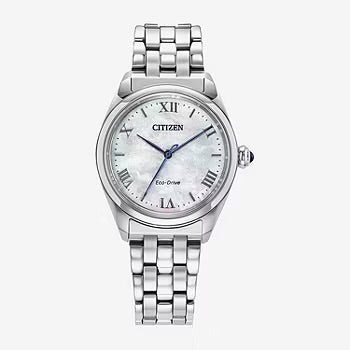 Womens Silver Tone Stainless Steel Bracelet Watch