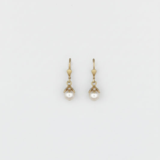 Catherine Popesco Princess Bead Pearl, Crystal Drop Earrings