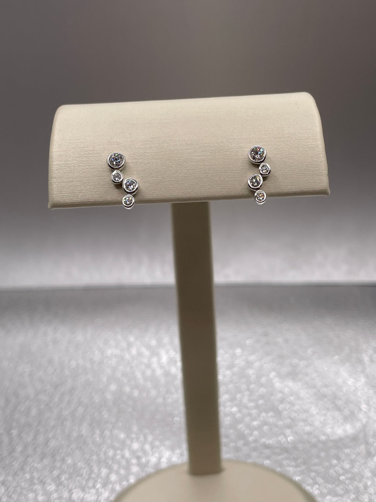 Sterling Silver and Lab Diamond Earrings
