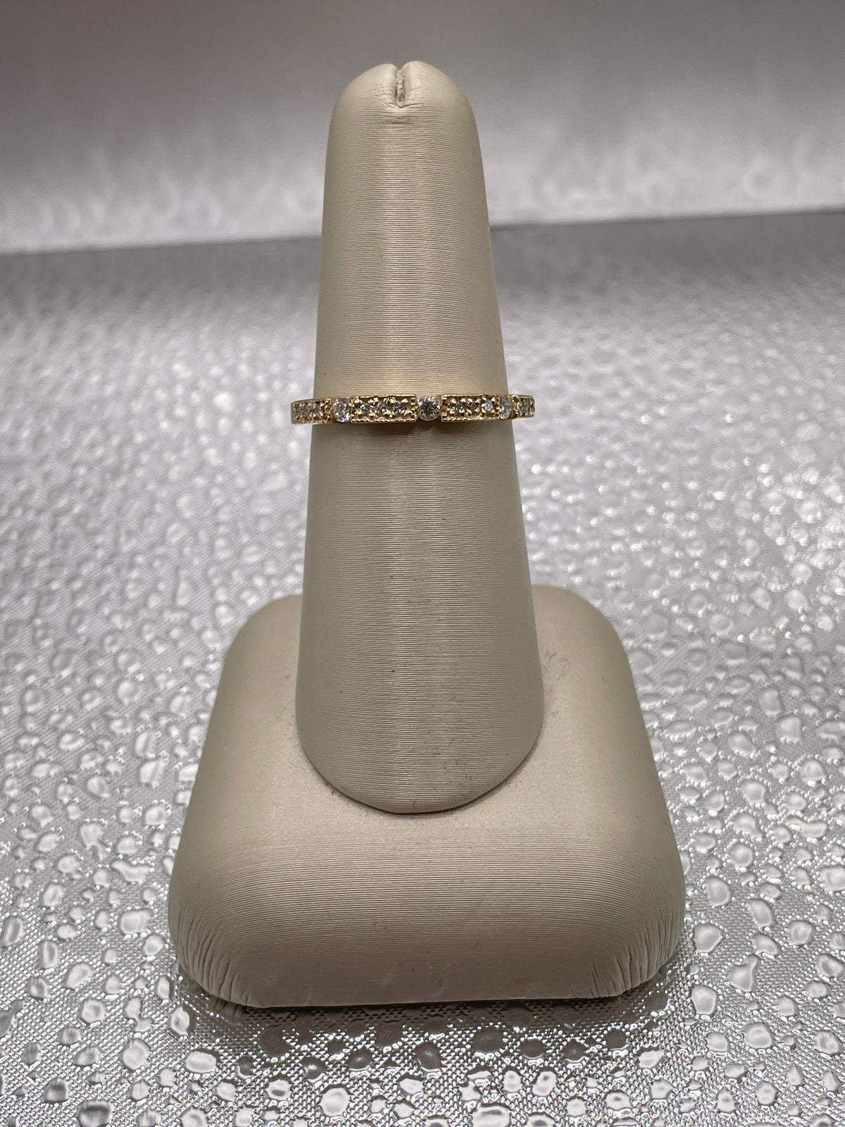 14k Yellow Gold and Diamond Fancy Band