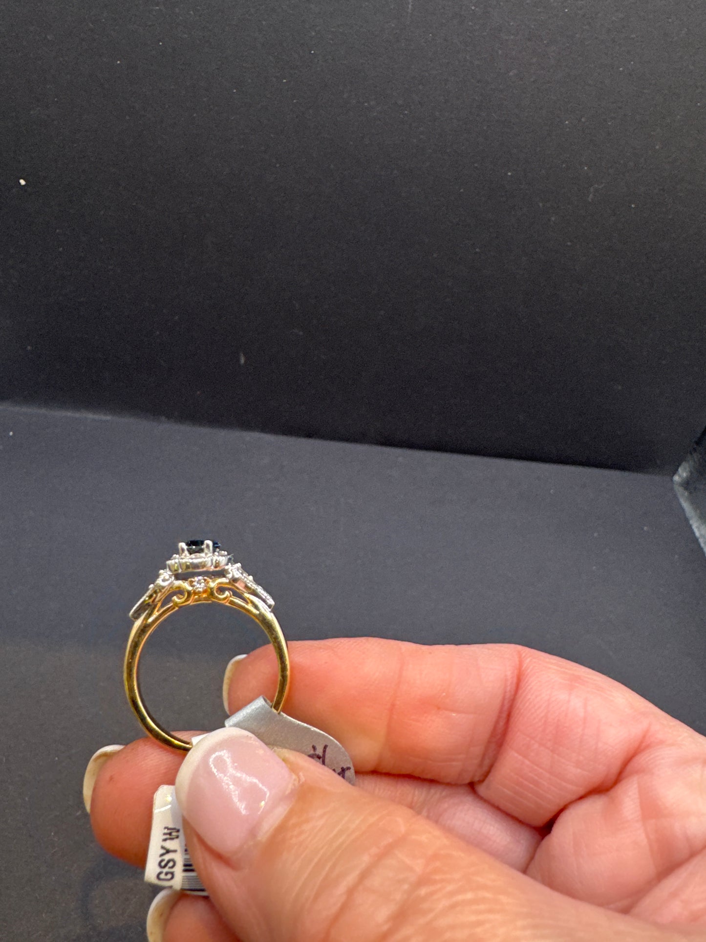 Oval Sapphire & Diamond Ring | 1/3 ct Sapphire with Diamond Accents
