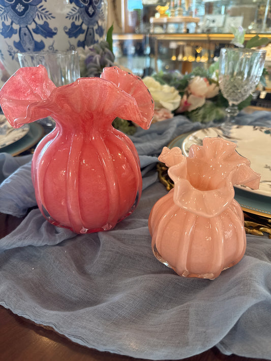 Pink Ruffle Vase