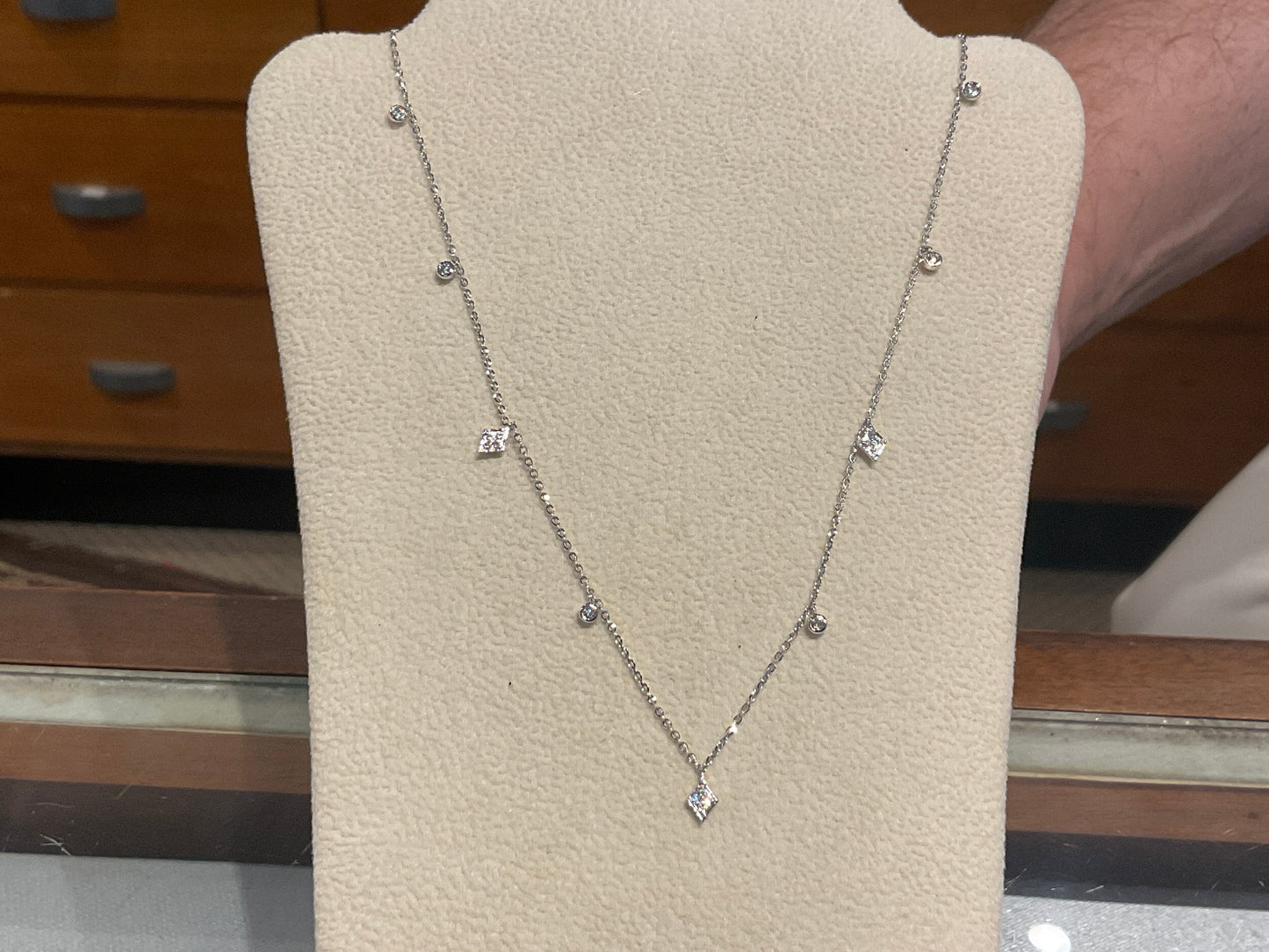 Diamond Station Necklace