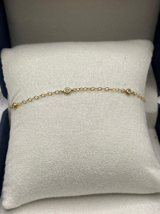 .12 carat Diamond Station Bracelet