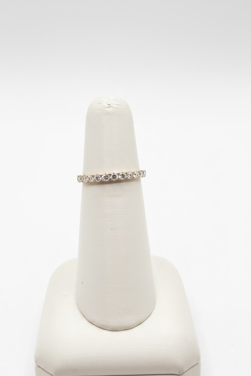 14K Yellow Gold Diamond Stackable Band Ring — 0.54 ctw