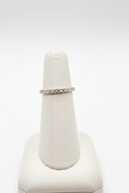 14K Yellow Gold Diamond Stackable Band Ring — 0.54 ctw