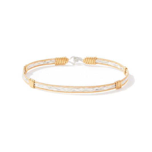 Be the Light Bracelet - 14K Gold Artist Wire and Sterling Silver / 7.5" - L