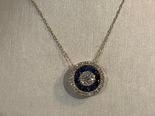 Sapphire and Diamond Necklace