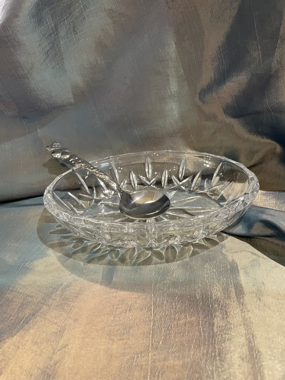 Gorham Crystal Cranberry Server