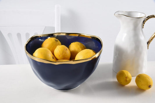 Blue and Gold Medium Bowl