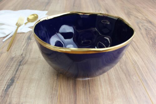 Blue and Gold Snack Bowl
