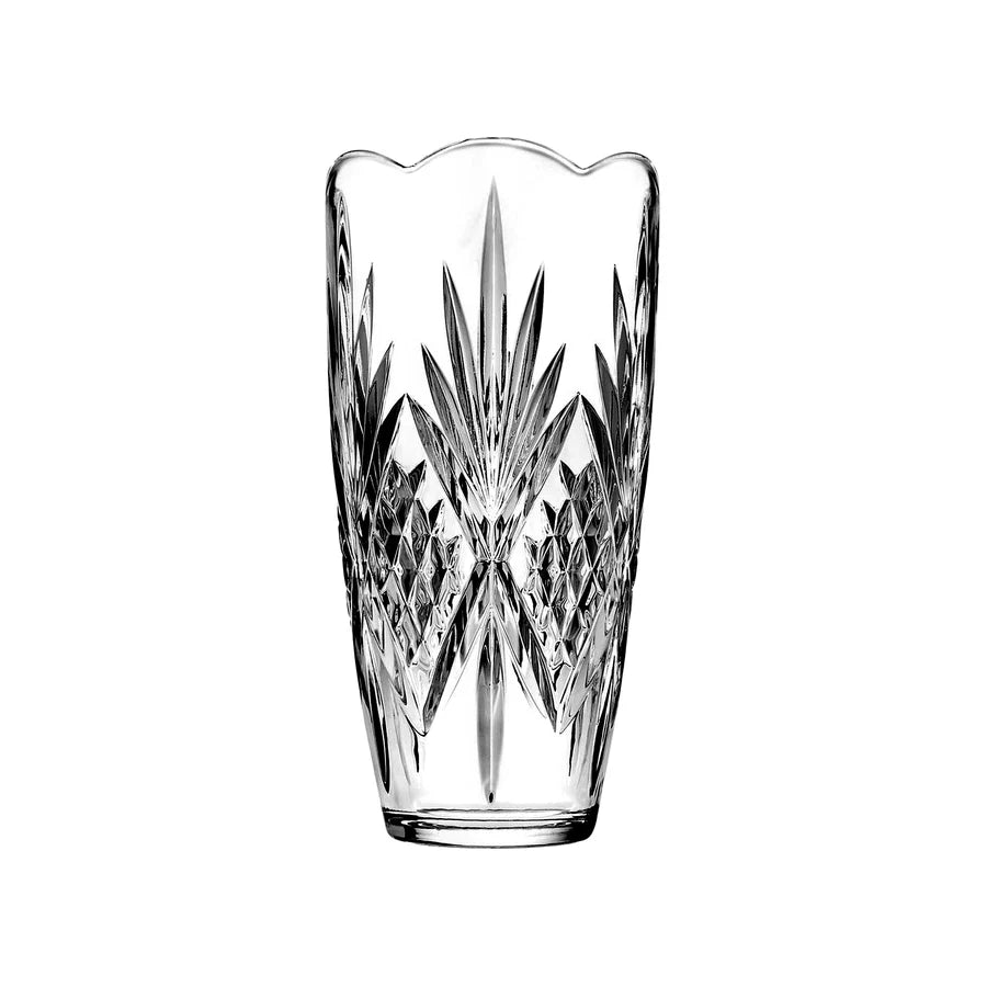 Dublin Crystal Large Scalloped Vase