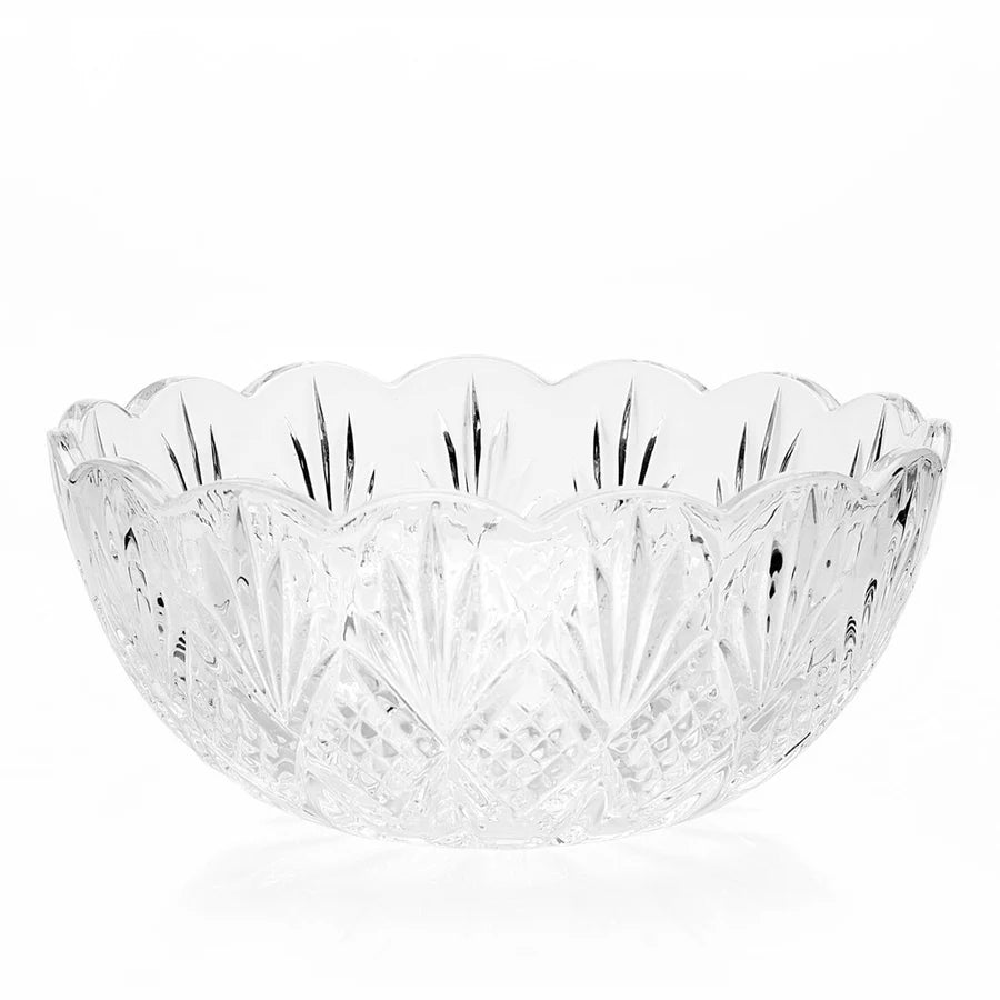 Dublin Crystal Scalloped Serving Bowl