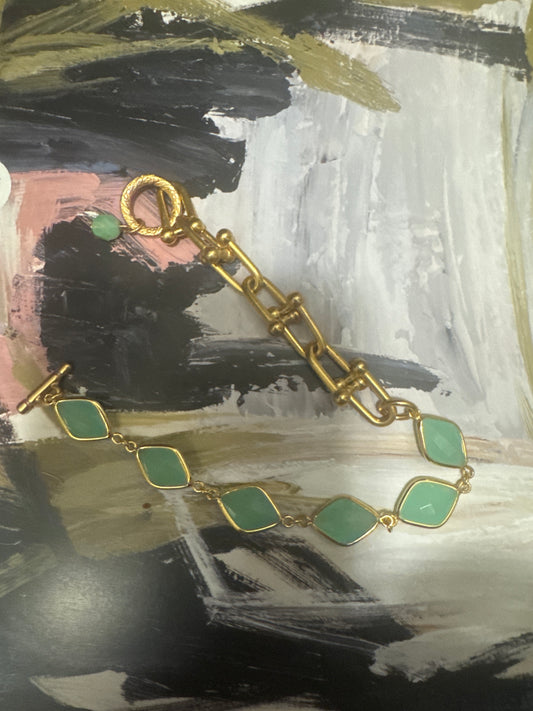 Pacific Opal Horseshoe Link Bracelet
