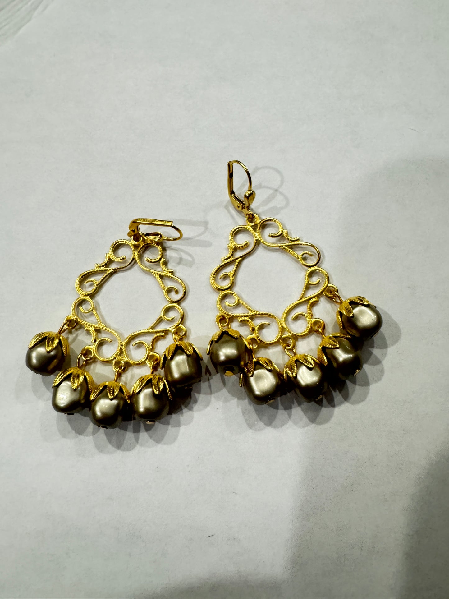 Vintage Pearl Chanduler Earrings