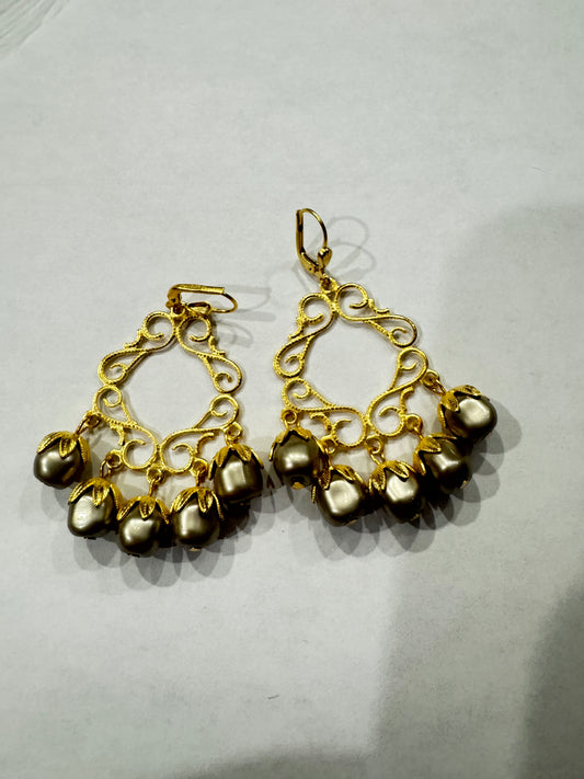 Vintage Pearl Chanduler Earrings