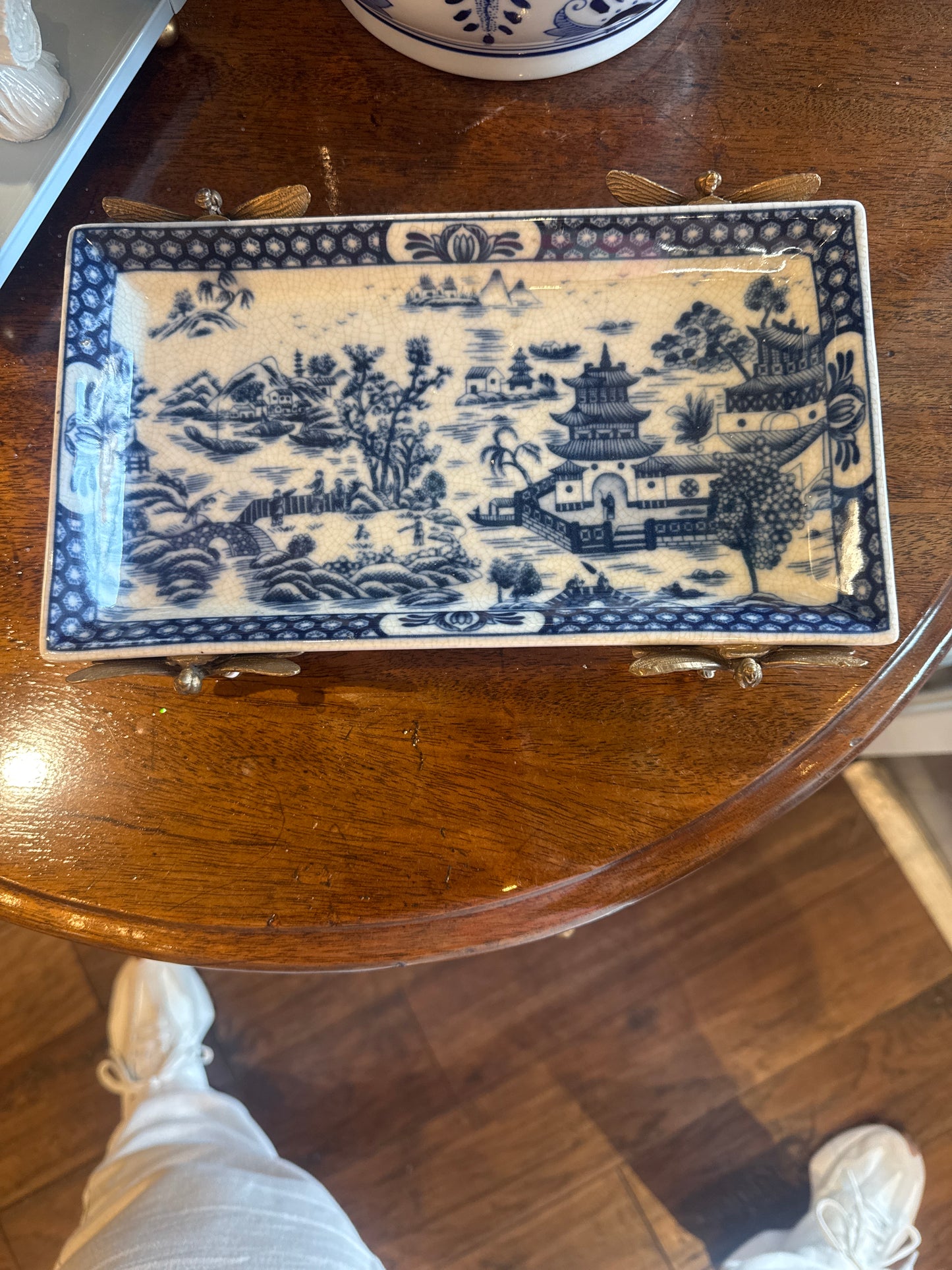 Blue and White Chinoiserie Tray