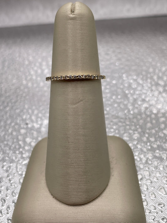 14k Yellow Gold and Diamond Band