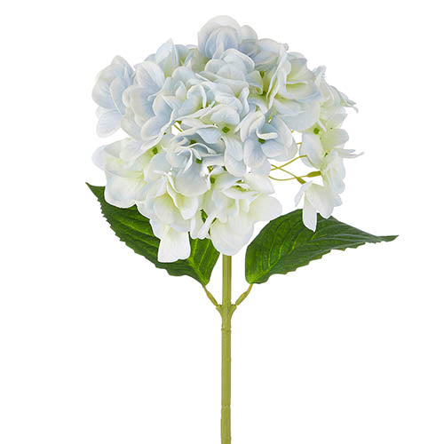 19" REAL TOUCH LIGHT BLUE HYDRANGEA STEM