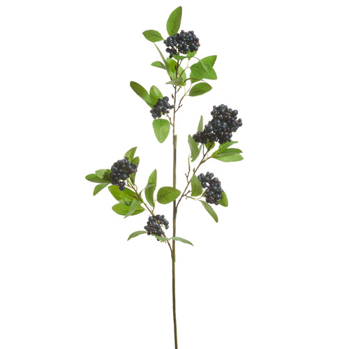 34" DARK BLUE BERRY SPRAY