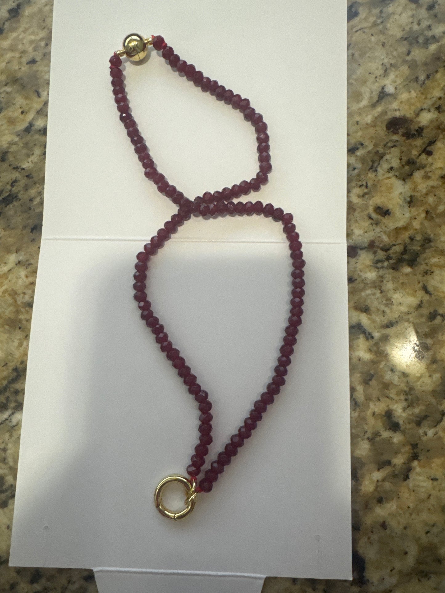 Red Garnet Beaded Necklace