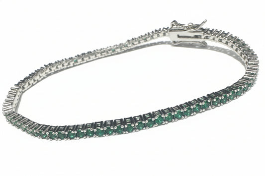 Emerald Tennis Bracelet ( Simulated)
