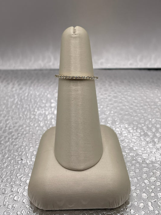 14K Yellow Gold Diamond Stackable Anniversary Band