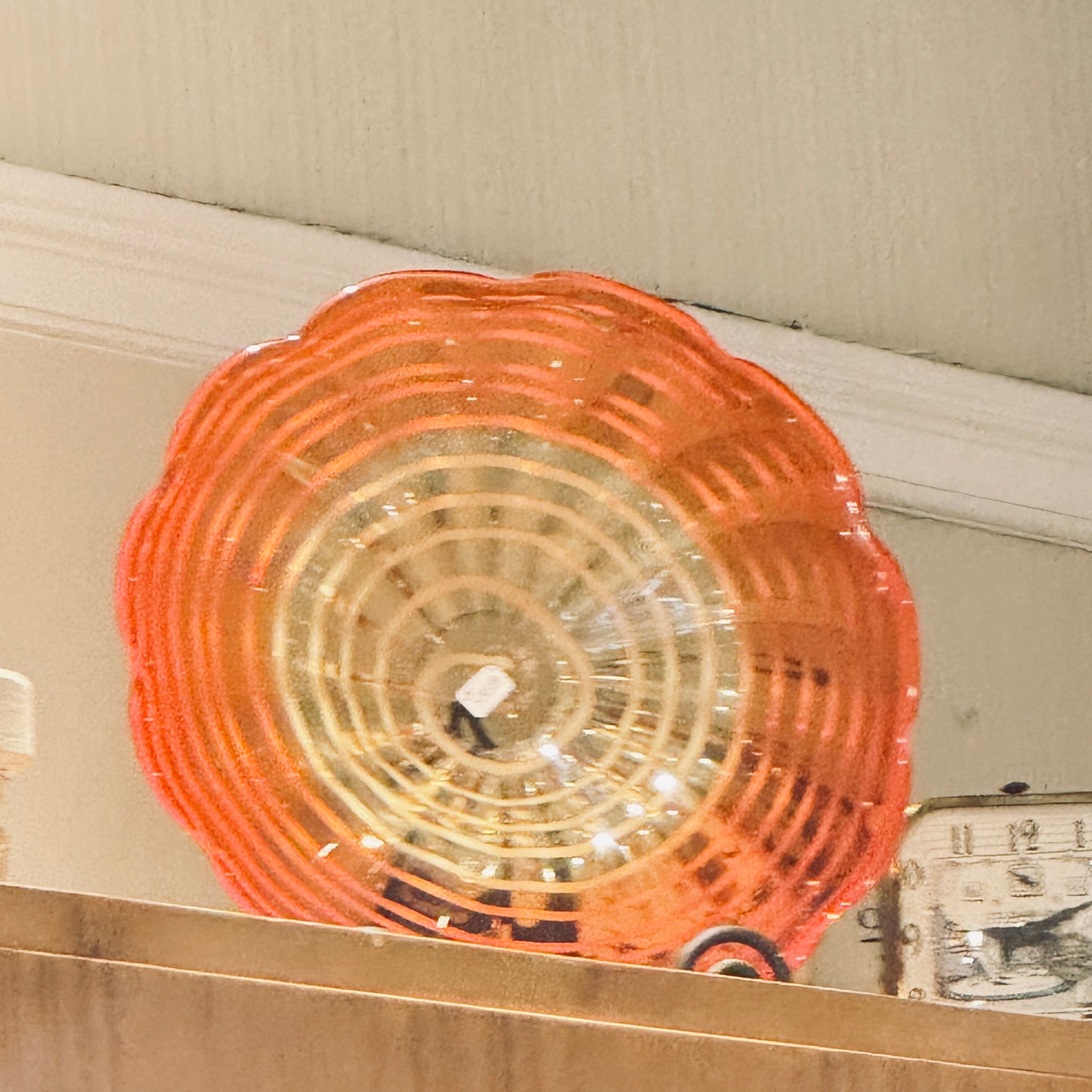 Yellow and Orange Art Glass Plate