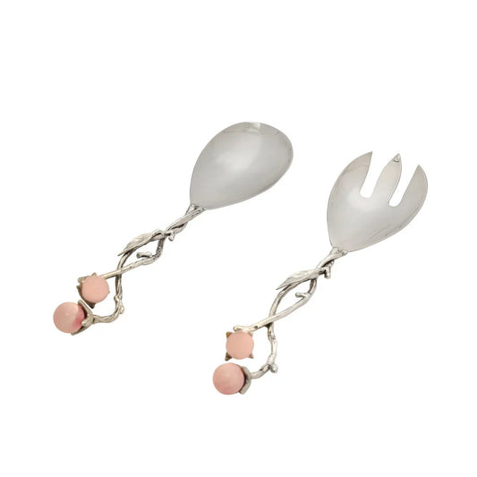 HYALINE SALAD SERVERS WHITE