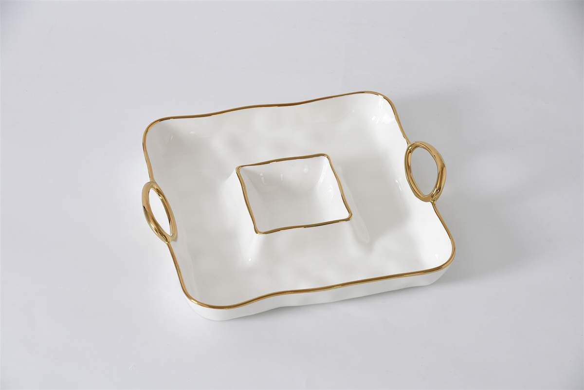 Golden Handles Square Chip and Dip