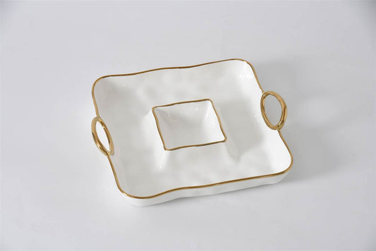 Golden Handles Square Chip and Dip
