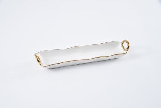 Golden Handles Cracker Tray