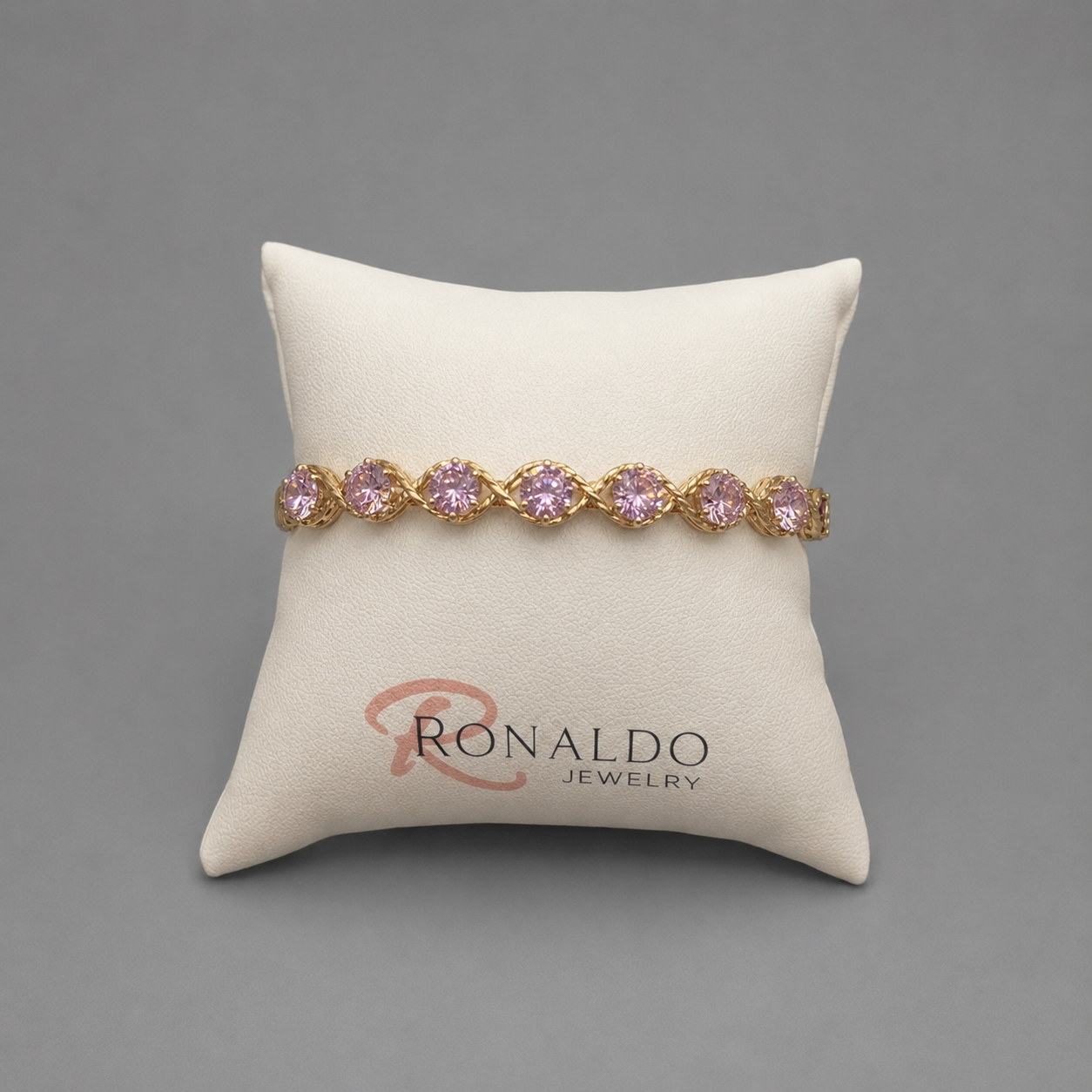 Dawn Bracelet October/Pink CZ 7.5"