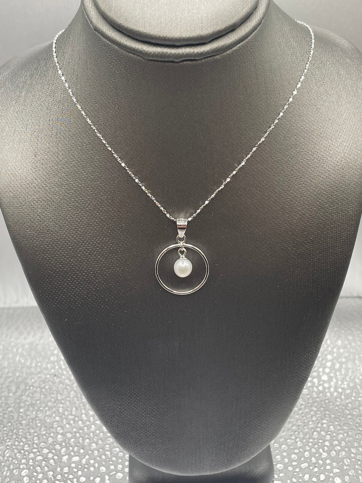 Luminous Pearl Drop Pendant in Sterling Silver